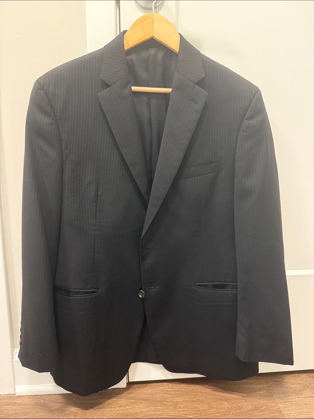 Men's Black Pinstripe Ralph Lauren Blazer